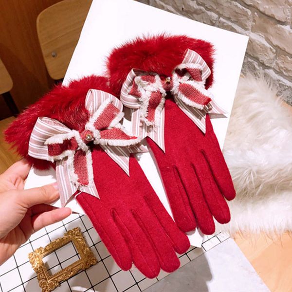 striped bowknot full finger knitted gloves flexible touch screen mittens thick soft wrist guantes femme luvas invierno gift, Blue;gray
striped bowknot full finger knitted gloves flexible touch screen mittens thick soft wrist guantes femme luvas invierno gift, Blue;gray