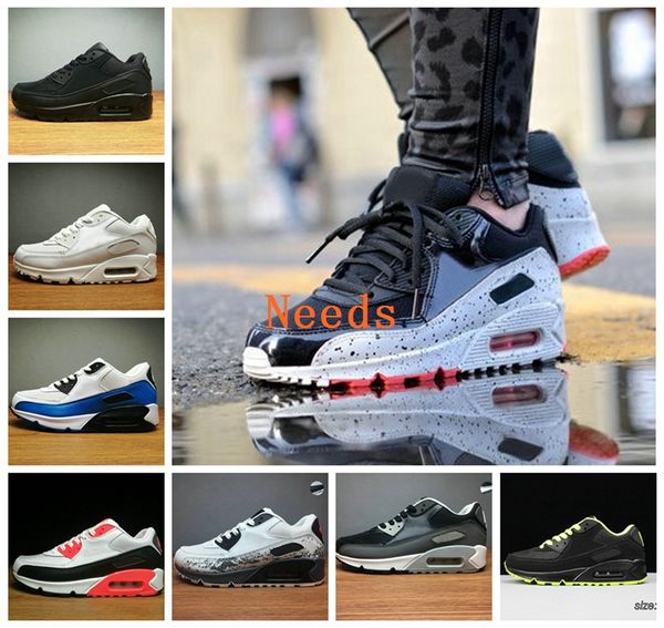 2018 fashion air cushion 90 men women running shoes 90s black leather red white infrared trainer breathable sports sneaker 5.5-12
2018 fashion air cushion 90 men women running shoes 90s black leather red white infrared trainer breathable sports sneaker 5.5-12