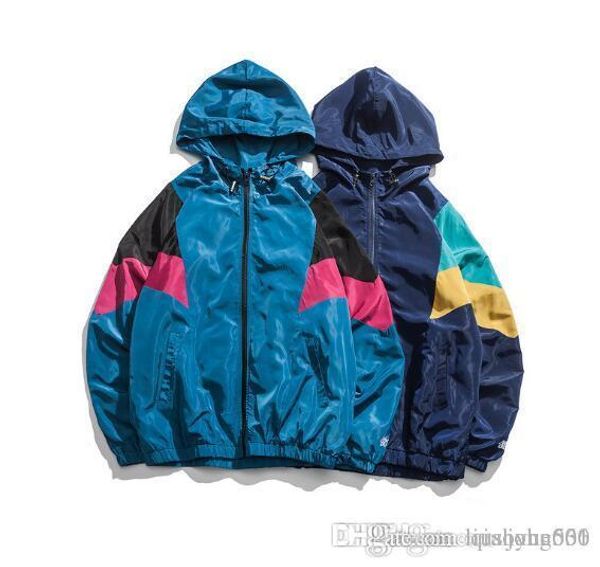 european and american street hip hop hooded windbreaker jacket men and women with the same color color trend sports jacket, Black;brown
european and american street hip hop hooded windbreaker jacket men and women with the same color color trend sports jacket, Black;brown
