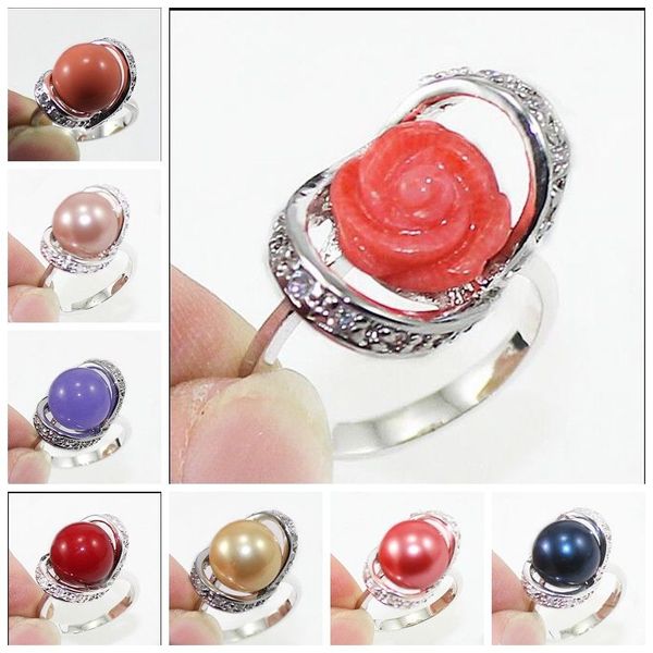 wholesale 12mm south sea shell pearl/jade/coral bead jewelry ring size 6 7 8 9, Golden;silver
wholesale 12mm south sea shell pearl/jade/coral bead jewelry ring size 6 7 8 9, Golden;silver