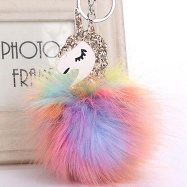 anime horse keychain cute unicorn key chain pendant women car styling fluffy fur pompom keyring bag hang trinkets, Silver
anime horse keychain cute unicorn key chain pendant women car styling fluffy fur pompom keyring bag hang trinkets, Silver
