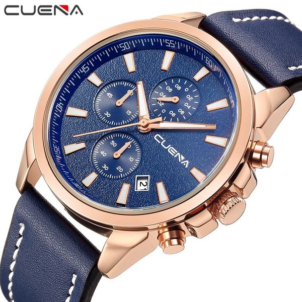 cuena men sports watches genuine leather waterproof quartz wristwatches fashion male clock relogio masculino, Slivery;brown
cuena men sports watches genuine leather waterproof quartz wristwatches fashion male clock relogio masculino, Slivery;brown