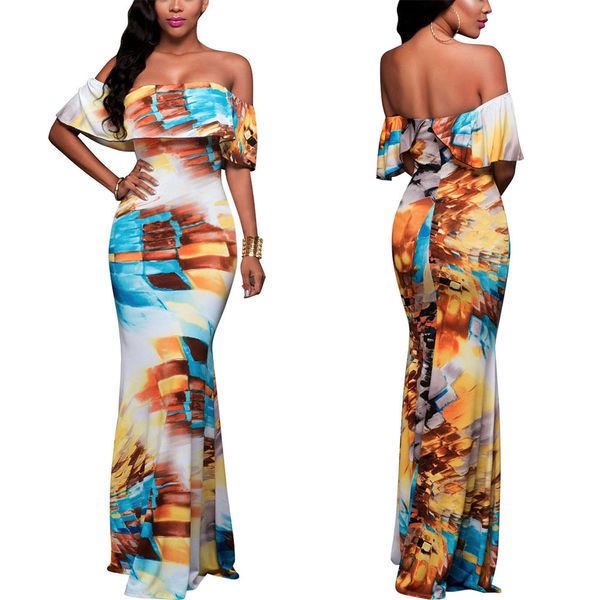 european and american women's printed squares gradually wear a dress f0831, Black;gray
european and american women's printed squares gradually wear a dress f0831, Black;gray