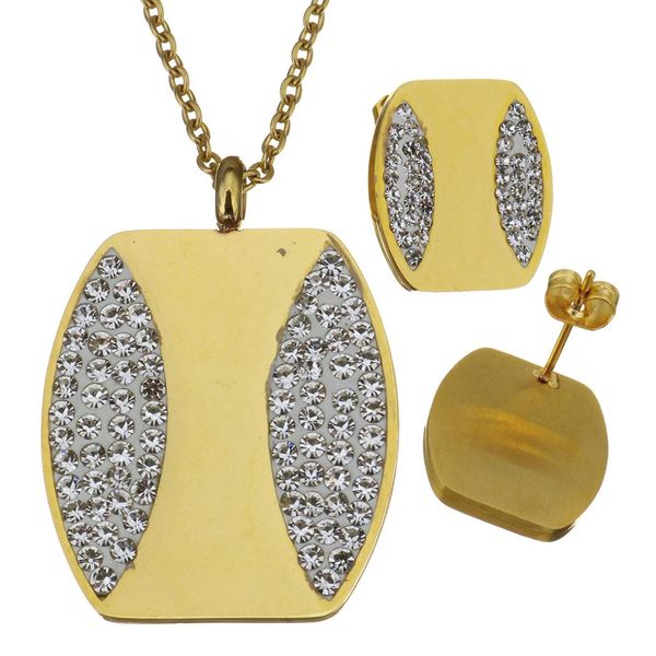 yyw crystal necklace pendant gold fashion jewelry sets rhinestone steel earrings wedding birthday jewelry women trendy necklace, Silver
yyw crystal necklace pendant gold fashion jewelry sets rhinestone steel earrings wedding birthday jewelry women trendy necklace, Silver
