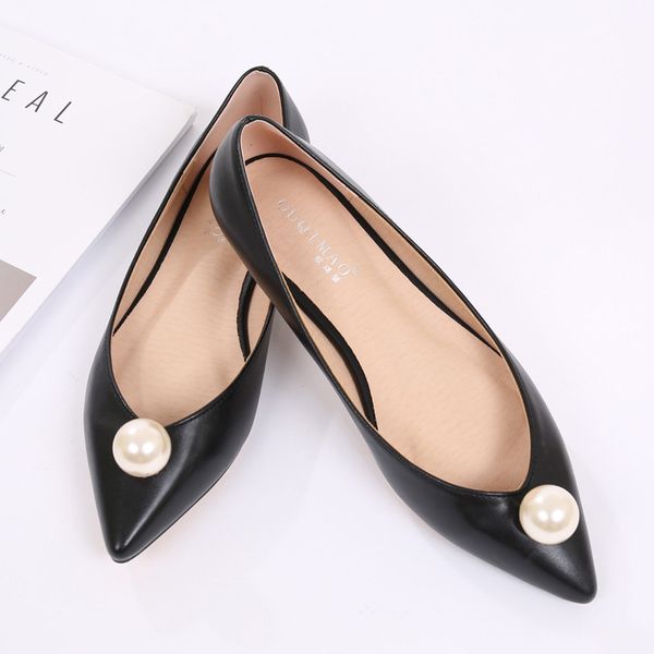 2018 new pattern women's shoes flat bottom pearl level with exceed fiber shallow mouth singles beaded sandals women, Black
2018 new pattern women's shoes flat bottom pearl level with exceed fiber shallow mouth singles beaded sandals women, Black
