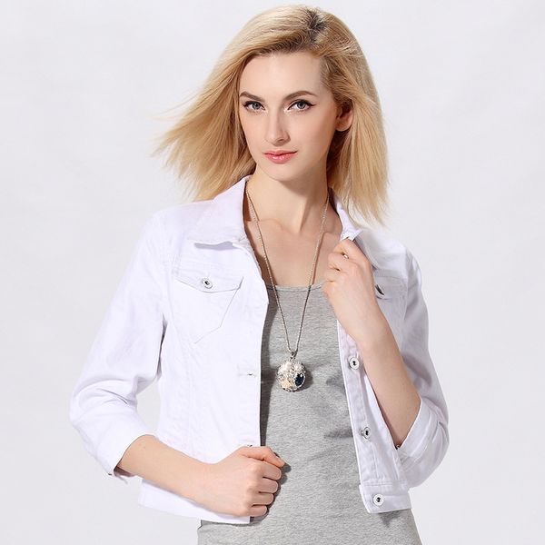 Denim Jacket Women Short Jeans Overcoat Ladies Jackets Tops Turn Down Female Slim White Black Jeans Top for Women Outerwear
Denim Jacket Women Short Jeans Overcoat Ladies Jackets Tops Turn Down Female Slim White Black Jeans Top for Women Outerwear