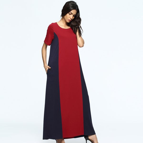 muslim women dresses 2018 fashion middle east dress contrast mosaic dress loose robes women's clothing musulman abaya hijabs, Red
muslim women dresses 2018 fashion middle east dress contrast mosaic dress loose robes women's clothing musulman abaya hijabs, Red