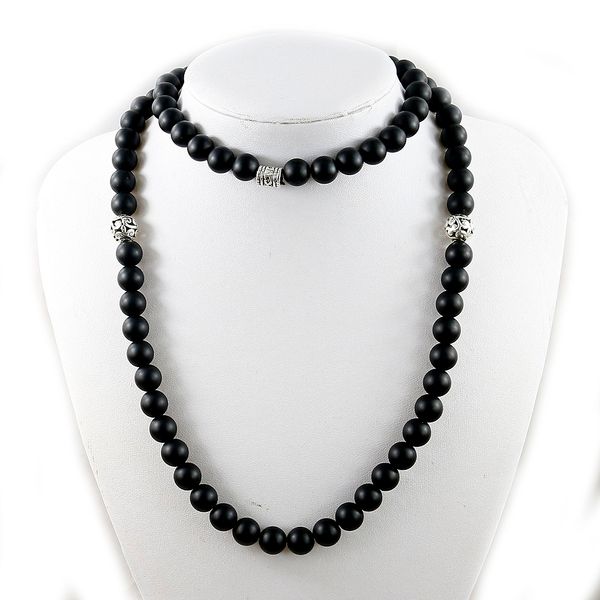 natural matte black onyx handmade necklaces 10mm beads mala necklace long necklace energy men jewelry, Silver
natural matte black onyx handmade necklaces 10mm beads mala necklace long necklace energy men jewelry, Silver