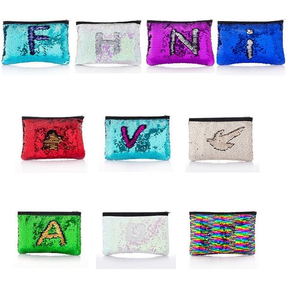 women letter sequins mermaid reversible glitter make up pouch fashion popular lady cosmetic bag evening clutch bag
women letter sequins mermaid reversible glitter make up pouch fashion popular lady cosmetic bag evening clutch bag