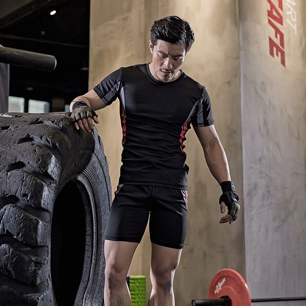 fitness sport suit men long sleeve shirt +shorts men's running set compression gym clothing quick dry men's sportswear, Black;blue
fitness sport suit men long sleeve shirt +shorts men's running set compression gym clothing quick dry men's sportswear, Black;blue