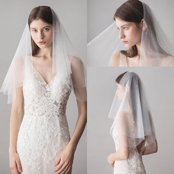new two layers handmade flowers bridal veils ivory white short romantic applique wedding veils bride accessories, Black
new two layers handmade flowers bridal veils ivory white short romantic applique wedding veils bride accessories, Black