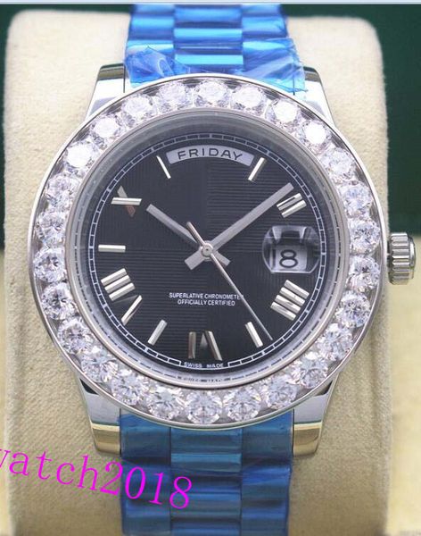 Luxury Watch Roman Bigger Diamond Bezel Watch Black Dial Chest 41mm Automatic Fashion Brand Men's Watch Wristwatch
Luxury Watch Roman Bigger Diamond Bezel Watch Black Dial Chest 41mm Automatic Fashion Brand Men's Watch Wristwatch