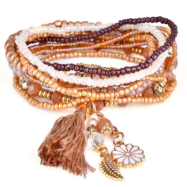 bohemian leaf flower charm beads bracelets for women ethnic boho tassel multilayer simulated pearl bracelet wristband jewelry, Black
bohemian leaf flower charm beads bracelets for women ethnic boho tassel multilayer simulated pearl bracelet wristband jewelry, Black