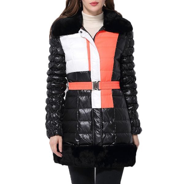 women's winter thick warm jacket white duck down jacket long female coat slim solid winter parker down women coat, Black
women's winter thick warm jacket white duck down jacket long female coat slim solid winter parker down women coat, Black