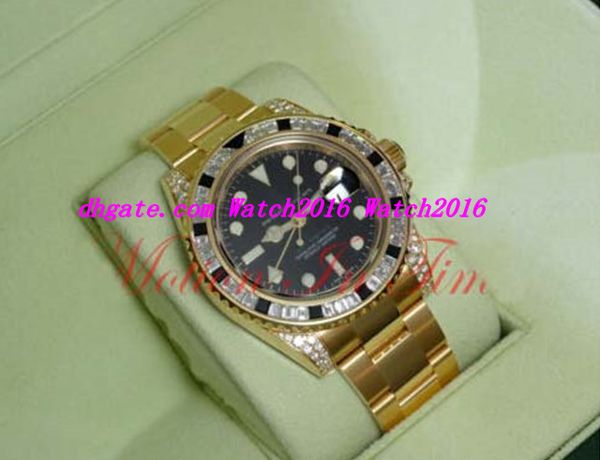 luxury watches fashion steel bracelet ii 40mm yellow gold diamond & black sapphire bezel 116758 mechanical man watch wristwatch, Slivery;brown
luxury watches fashion steel bracelet ii 40mm yellow gold diamond & black sapphire bezel 116758 mechanical man watch wristwatch, Slivery;brown