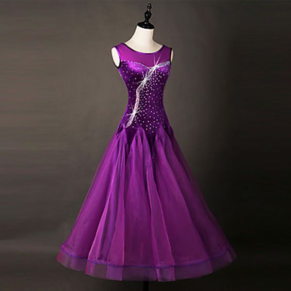 ballroom dance dresses women's performance chinlon / organza crystals / rhinestones sleeveless dress, Black;red
ballroom dance dresses women's performance chinlon / organza crystals / rhinestones sleeveless dress, Black;red