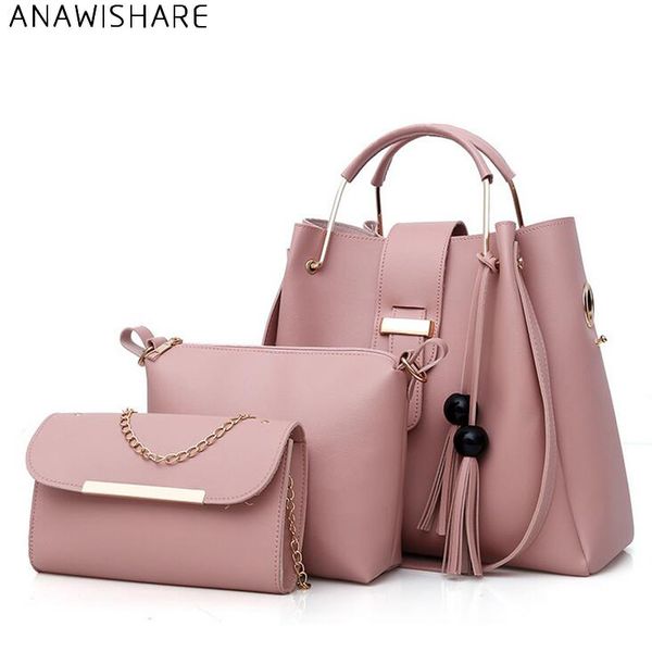 anawishare женщины кожаная сумка 3 шт. / компл. tote сумки на ремне crossbody сумки для женщин messenger bolsa feminina bolsos mujer
anawishare женщины кожаная сумка 3 шт. / компл. tote сумки на ремне crossbody сумки для женщин messenger bolsa feminina bolsos mujer