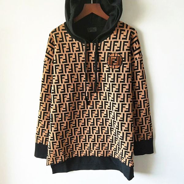 2019 autumn new f letter printing long-sleeved coat hooded round neck personality retro knit sweater pullover womens jacket size s-l, White;black
2019 autumn new f letter printing long-sleeved coat hooded round neck personality retro knit sweater pullover womens jacket size s-l, White;black