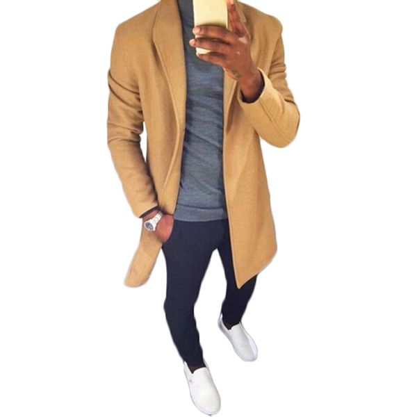 fashion men wool fashion yellow 2018 overcoat trench coat warm thicken jacket woolen turn-down collar single-breasted overcoats, Black
fashion men wool fashion yellow 2018 overcoat trench coat warm thicken jacket woolen turn-down collar single-breasted overcoats, Black