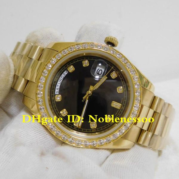 19 стиль Горячий с дня Box Мужской Дата съемки президент 18K Gold Black Diamond циферблатом пр
19 стиль Горячий с дня Box Мужской Дата съемки президент 18K Gold Black Diamond циферблатом пр