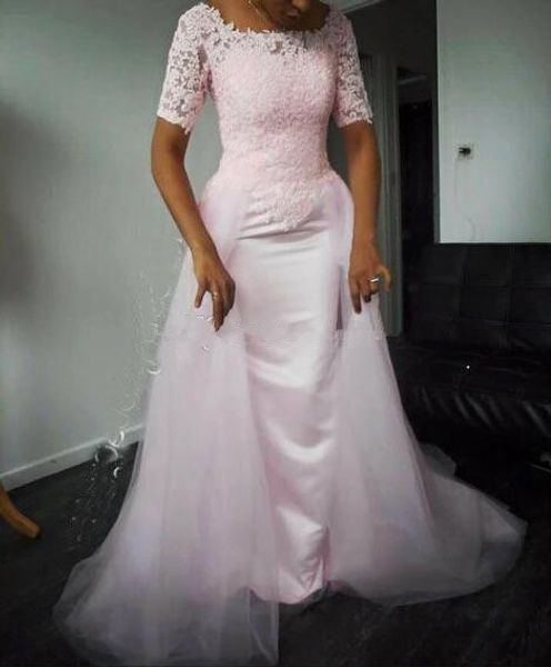elegant applique lace mermaid evening dresses blush pink eveninggowns with short sleeves prom party dress custom made, Black;red
elegant applique lace mermaid evening dresses blush pink eveninggowns with short sleeves prom party dress custom made, Black;red