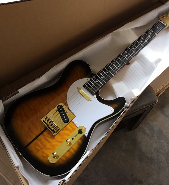 rosewood fingerboard merle haggard tuff dog tele tl yellow quilted maple w/ dark edge electric guitar white pearloid pickguard & tuners
rosewood fingerboard merle haggard tuff dog tele tl yellow quilted maple w/ dark edge electric guitar white pearloid pickguard & tuners