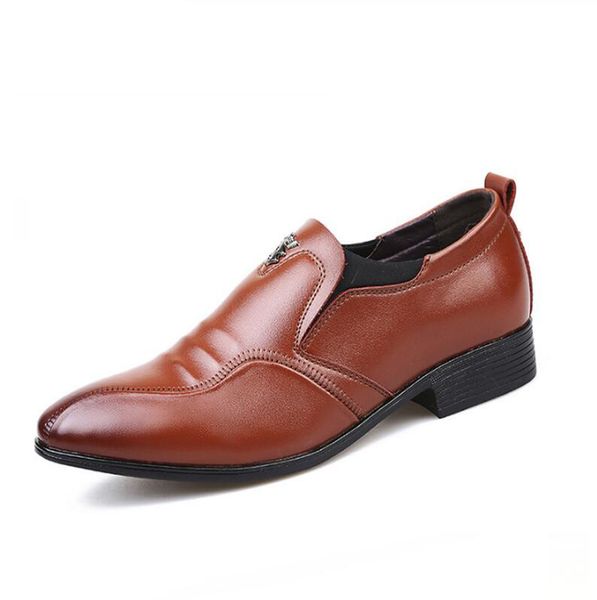 2018 new men business dress shoes fashion classic slip on flats genuine leather formal office party wedding male oxfords shoes, Black
2018 new men business dress shoes fashion classic slip on flats genuine leather formal office party wedding male oxfords shoes, Black