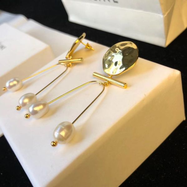 Fashion Bohemian Dangle pearl earring retro long section tassel female earrings jewelry gift wedding party PS6643A