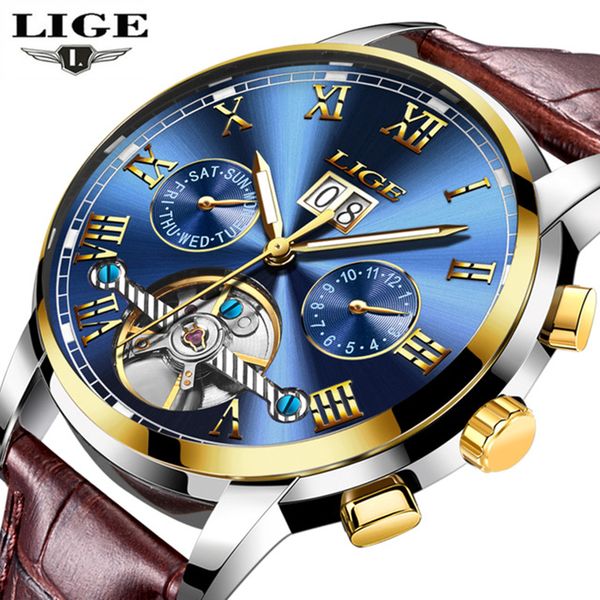 lige watches men sport men's mechanical watches fashion business automatic watch man waterproof leather clock relogio masculino d181013, Slivery;brown
lige watches men sport men's mechanical watches fashion business automatic watch man waterproof leather clock relogio masculino d181013, Slivery;brown