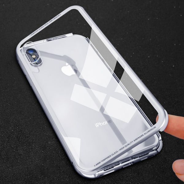magnetic adsorption flip for iphone xs magnetic cover tempered glass back cover metal bumpers for goophone phone case
magnetic adsorption flip for iphone xs magnetic cover tempered glass back cover metal bumpers for goophone phone case