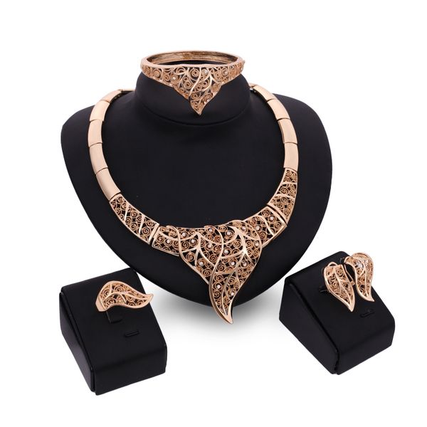 hollow out heart shape necklace earrings bracelet and ring for women imitation gold african beads jewelry sets, Slivery;golden
hollow out heart shape necklace earrings bracelet and ring for women imitation gold african beads jewelry sets, Slivery;golden