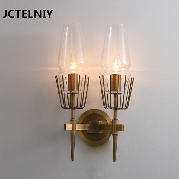 Copper wall lamp decoration living room background wall aisle bedroom bedside personality villa brass single double wall lamp
Copper wall lamp decoration living room background wall aisle bedroom bedside personality villa brass single double wall lamp