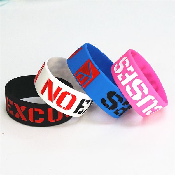 25pcs fashion no excuses motivation silicone wristband wide racelets & bangles sport activities gift wholesale sh076, Golden;silver
25pcs fashion no excuses motivation silicone wristband wide racelets & bangles sport activities gift wholesale sh076, Golden;silver