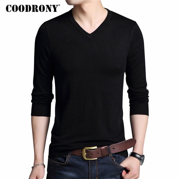 coodrony men sweater casual v-neck pullover men clothes 2018 autumn winter soft warm cashmere wool mens sweaters pull homme 8194, White;black
coodrony men sweater casual v-neck pullover men clothes 2018 autumn winter soft warm cashmere wool mens sweaters pull homme 8194, White;black