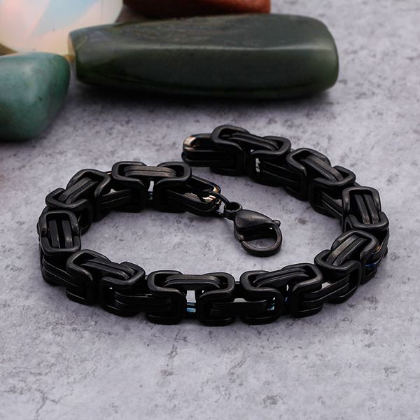 pure black 5mm/6mm / 8mm brand new stainless steel jewelry byzantine chain bracelet square chain 8.26 inch unisexs
pure black 5mm/6mm / 8mm brand new stainless steel jewelry byzantine chain bracelet square chain 8.26 inch unisexs