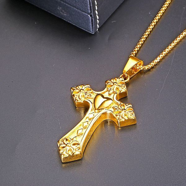 punk men hip hop fashion jewelry cross pendant necklace heart design stainless steel gold silver long chain men necklace cross
punk men hip hop fashion jewelry cross pendant necklace heart design stainless steel gold silver long chain men necklace cross