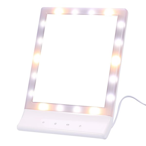8.4"x11.8" fashion makeup mirror 18 leds light professional vanity mirror 90 degree rotating tabletouch screen
8.4"x11.8" fashion makeup mirror 18 leds light professional vanity mirror 90 degree rotating tabletouch screen