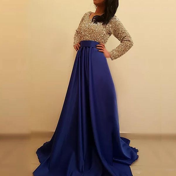 sparkly beaded long sleeve muslim prom dresses 2018 modest royal blue full length dubai arabic occasion evening formal gowns, Black
sparkly beaded long sleeve muslim prom dresses 2018 modest royal blue full length dubai arabic occasion evening formal gowns, Black