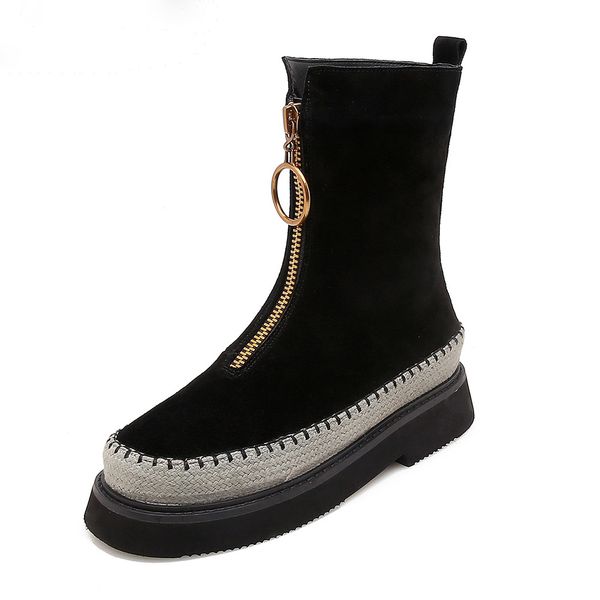 2018 cow suede leather brand design large size 34-43 zip up fashion boots women shoes black brown shoes woman boots
2018 cow suede leather brand design large size 34-43 zip up fashion boots women shoes black brown shoes woman boots