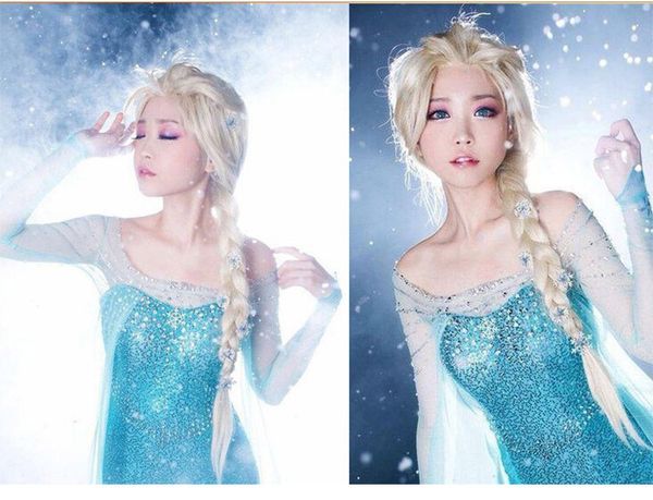 60 cm high temperature silk frozen eisha light gold long cosplay wig twist braid, Silver
60 cm high temperature silk frozen eisha light gold long cosplay wig twist braid, Silver