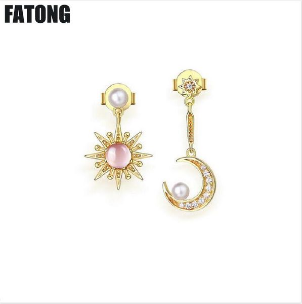 explosion models 925 sterling silver asymmetric star moon pearl z crystal korean temperament earrings female j0164, Golden;silver
explosion models 925 sterling silver asymmetric star moon pearl z crystal korean temperament earrings female j0164, Golden;silver