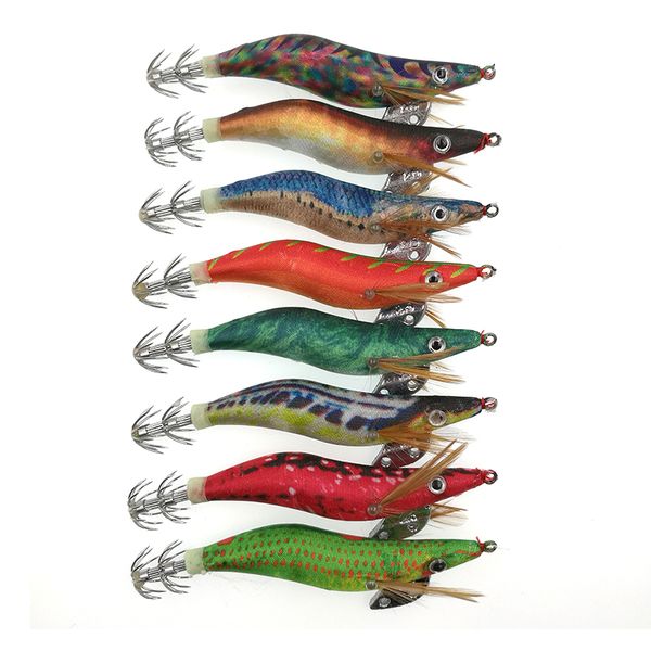8pcs new shrimp fishing lures squid jigs artificial wooden shrimp noctilucent cloth squid lures for ocs 10cm 11g hooks
8pcs new shrimp fishing lures squid jigs artificial wooden shrimp noctilucent cloth squid lures for ocs 10cm 11g hooks