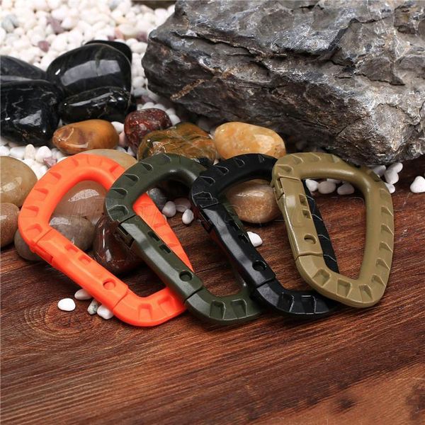 10 Pieces Snap Clip Plastic Edc Climbing Carabiner Outdoor Plastic Carabiners Hanging Buck Mountaineering Hook Survival Kit On Backpack