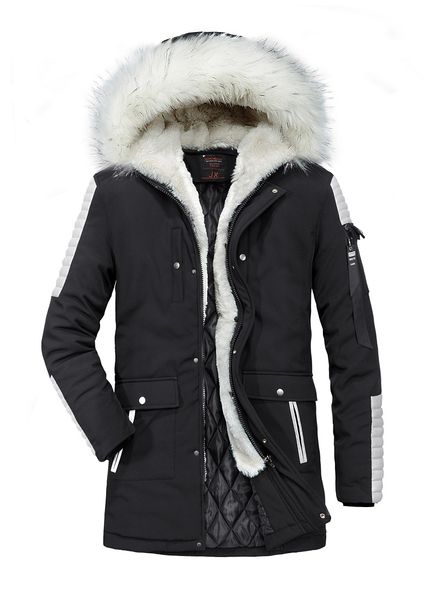 long down cotton jacket men's winter coats fur hooded down parkas thick warm windbreaker outwear snow overcoat 2018, Black
long down cotton jacket men's winter coats fur hooded down parkas thick warm windbreaker outwear snow overcoat 2018, Black