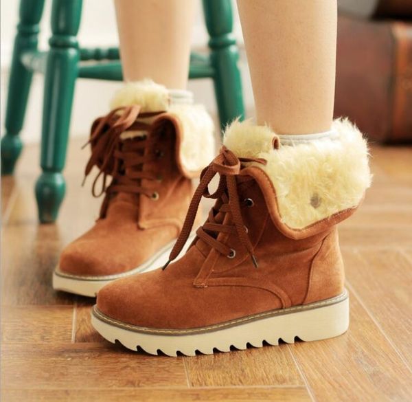 suede leather flat ladies short boots round toe martin boots woman snow boots fur lace up winter warm casual ankle shoes adf-6850, Black
suede leather flat ladies short boots round toe martin boots woman snow boots fur lace up winter warm casual ankle shoes adf-6850, Black