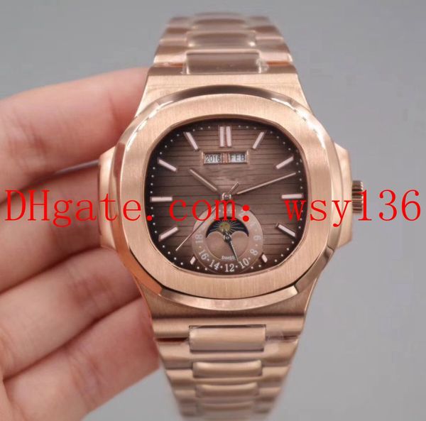 4 color luxury men's men date watch nautilus 18k rose gold 40.5mm 5726 1a-001 mechanical automatic mens watches transparent back, Slivery;brown
4 color luxury men's men date watch nautilus 18k rose gold 40.5mm 5726 1a-001 mechanical automatic mens watches transparent back, Slivery;brown