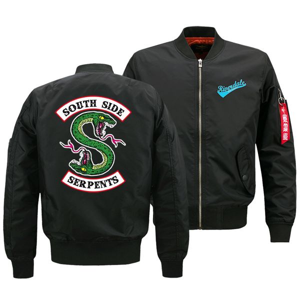 autumn and winter jacket men's jacket riverdale south side serpents one flight flight suit, Black;brown
autumn and winter jacket men's jacket riverdale south side serpents one flight flight suit, Black;brown