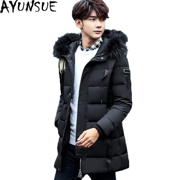 plus size 3xl warm hooded men's winter down jackets real raccoon fur collar duck down coats thick casual male outwear st262, Black
plus size 3xl warm hooded men's winter down jackets real raccoon fur collar duck down coats thick casual male outwear st262, Black