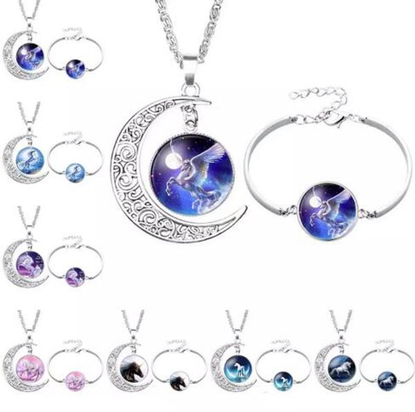 12 styles animal jewelry set unicorn necklace unicorn pendant bracelet art p horse jewelry glass cabochon pendant fantasy jewelry, Silver
12 styles animal jewelry set unicorn necklace unicorn pendant bracelet art p horse jewelry glass cabochon pendant fantasy jewelry, Silver