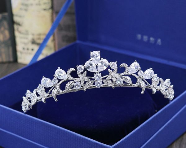 han style simple whole zircon crown bridal headdress wedding hair ornaments wedding dress dress accessories, Silver
han style simple whole zircon crown bridal headdress wedding hair ornaments wedding dress dress accessories, Silver
